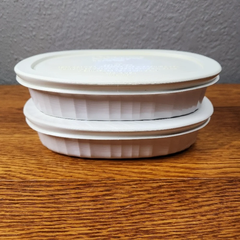 Corningware French White Casserole set of 2